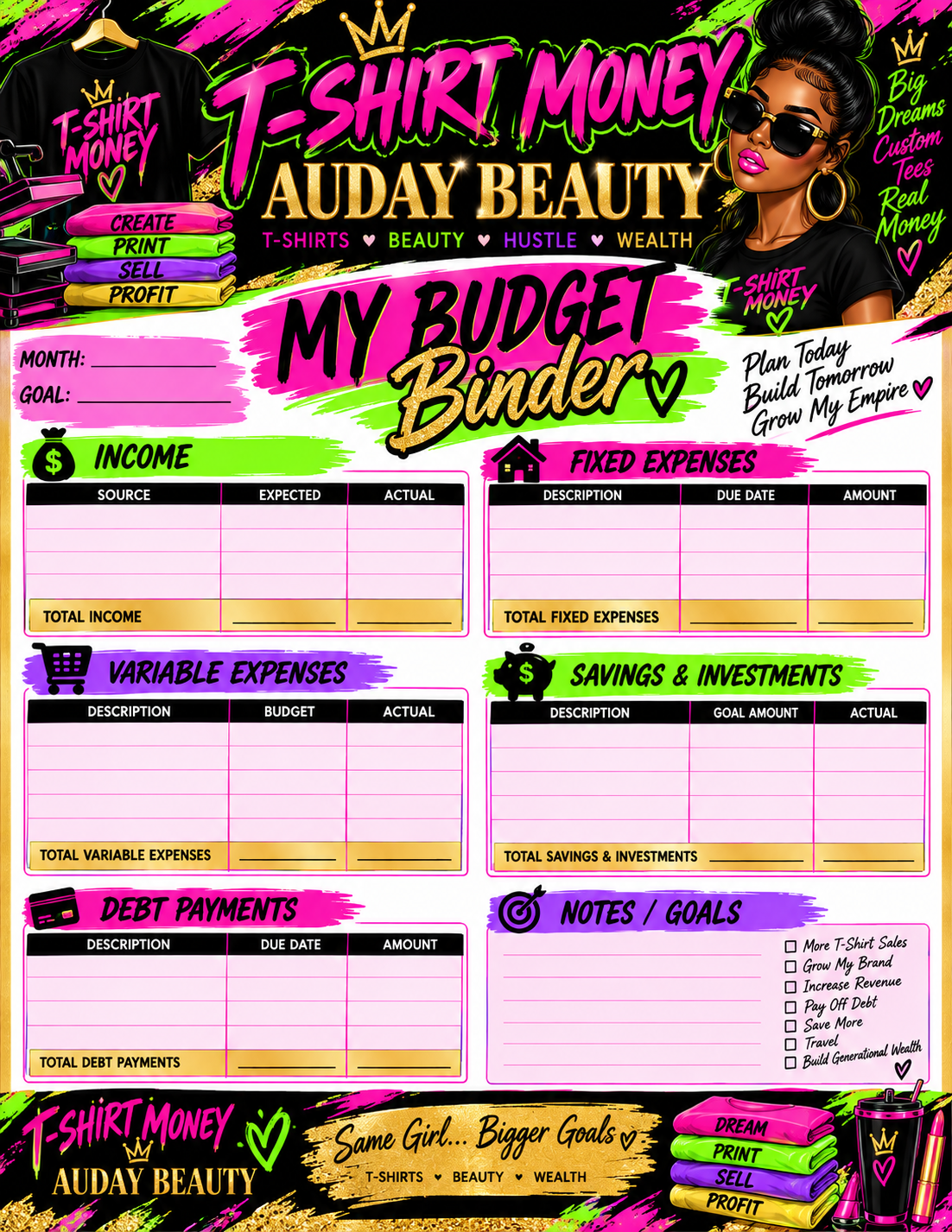 THE BANG BUDGET BINDER